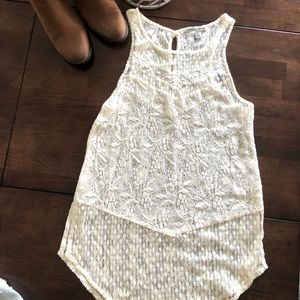 NWT American Eagle exclusive long Lace tank top, pair with a Jean jacket